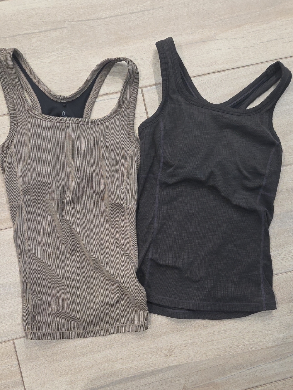 Prana Women’s Ribbed Tank Top - Black and Taupe